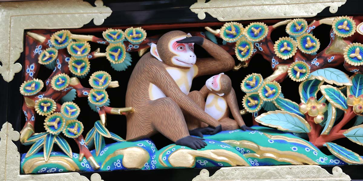 【赤子】日光東照宮 神厩舎 猿の彫刻