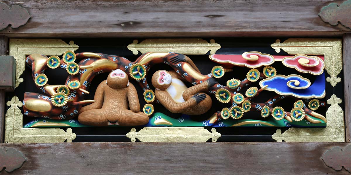 【志】日光東照宮 神厩舎 猿の彫刻