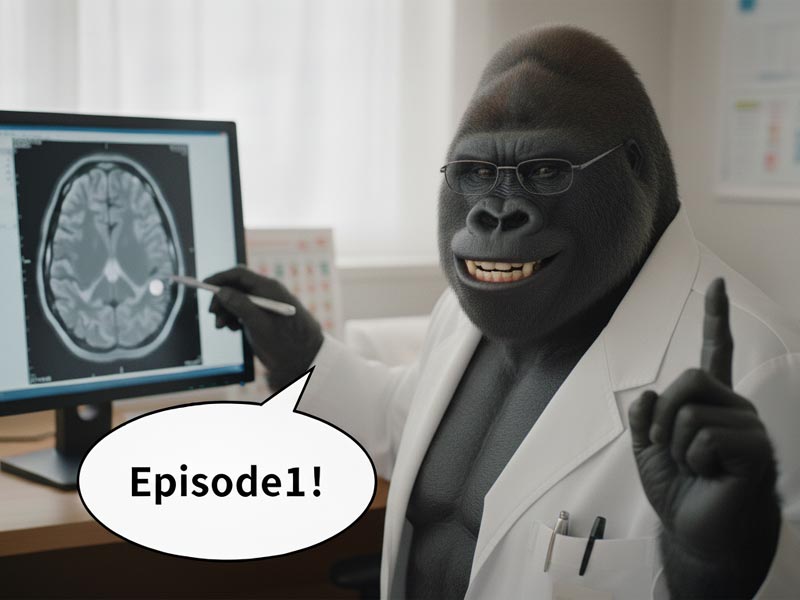 ゴリラの脳外科医が「エピソード１」と言っている